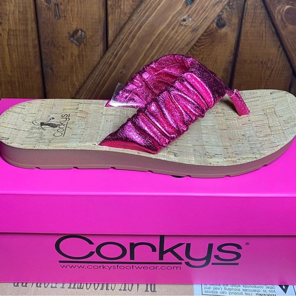 Corkys Women's Fuchsia Sandals - Picture 1 of 3